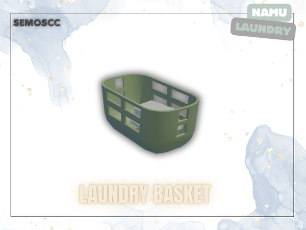 Sims 4 — [SCC] Namu Laundry Basket by semoscc — A Laundry set with 2 color swatches so make your laundry room chic :)