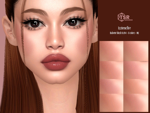 Sims 4 — IMF Babette Blush N.194 by IzzieMcFire — Babette Blush N.194 contains 8 colors in hq texture.