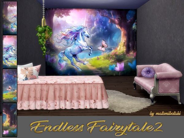 Sims 4 — Endless Fairytale2 Mural by matomibotaki — Let us dream and be transported to an enchanted world with this