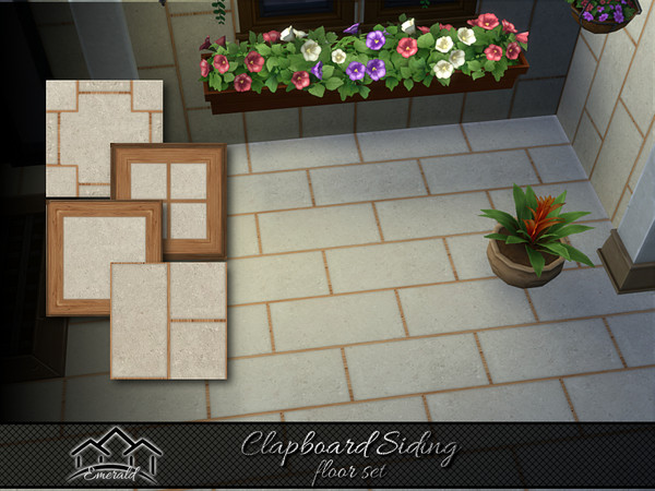 Sims 4 — Clapboard Siding floor set by Emerald — Modern accent wall are perfectly eye catching in your exterior
