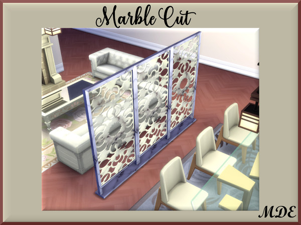 Sims 4 — MDE-Divider Set-Marble Cut by MDE — Another decoration for your home: Room Dividers. These dividers will be one