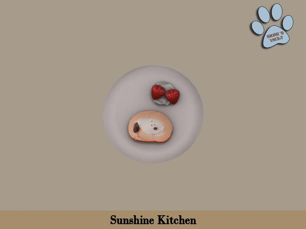 Sims 4 — Sunshine Kitchen - Plate by siomisvault — Sunshine kitchen because it's always cool to have new stuff in your