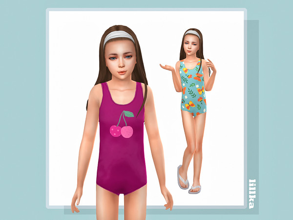 Sims 4 — Swimsuit 11 by lillka — 6 swatches
