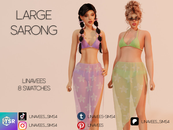 Sims 4 — SABRINA - BIKINI  BOTTOM (SARONG) by linavees — New Mesh