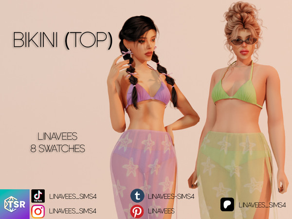 Sims 4 — SABRINA - BIKINI TOP by linavees — New Mesh