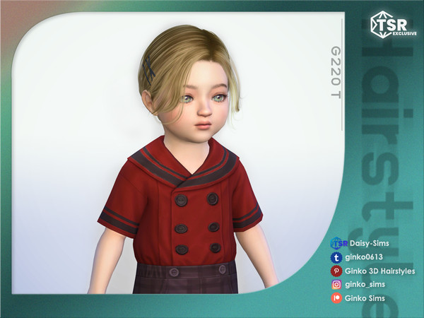Sims 4 — Low Bun Updo for Children - Ginko 220T by Daisy-Sims — 21 base colors + 9 ombre colors