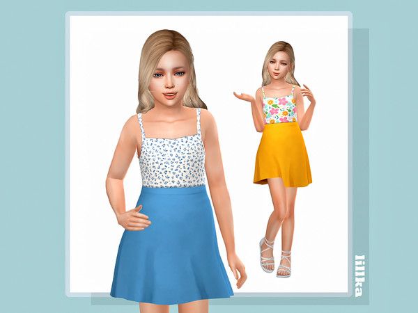 Sims 4 — Dafina Dress by lillka — 6 swatches
