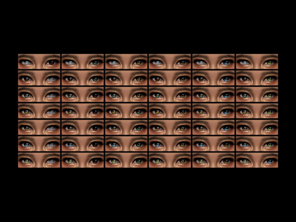 Sims 4 — [KOALYNHA] H.U.E - Heterochromia Pack 1 - kids.package by koalynha — This mod adds 42 new eye color for sims of