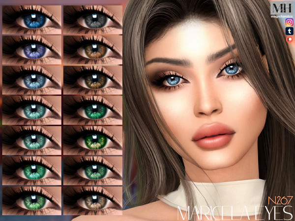 Sims 4 — Maricela Eyes N267 by MagicHand — Striking eyes for males and females in 16 colors - HQ Compatible.