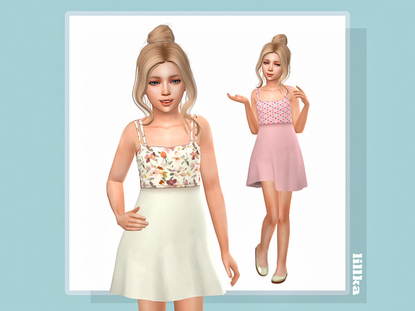 Sims 4 — Pheline Dress by lillka — 6 swatches