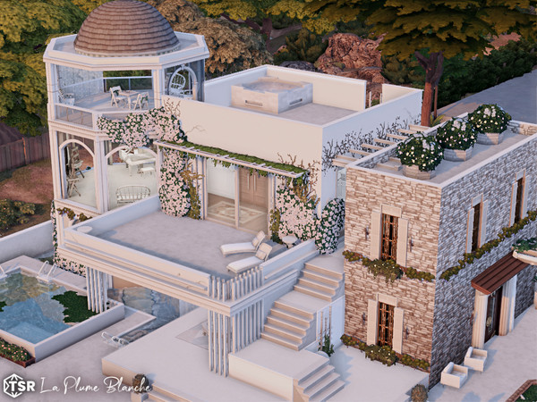 Sims 4 — La Plume Blanche l noCC by simZmora — Lot Size - 30x20