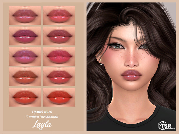 Sims 4 — Lipstick N226 by Layla — Previews were made using HQ Mod