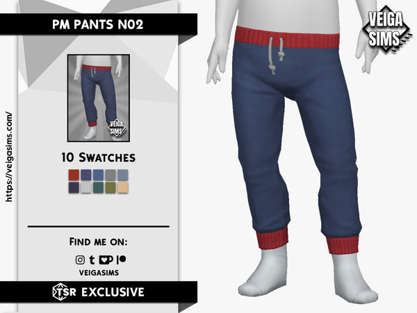 Sims 4 — PM PANTS N02 by David_Mtv2 — New mesh;