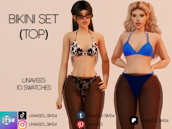 Sims 4 — FIONA - BIKINI SET (TOP) by linavees — New Mesh