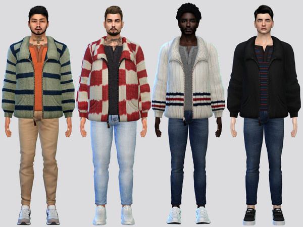 Sims 4 — Jasper Wide Jacket by McLayneSims — TSR EXCLUSIVE