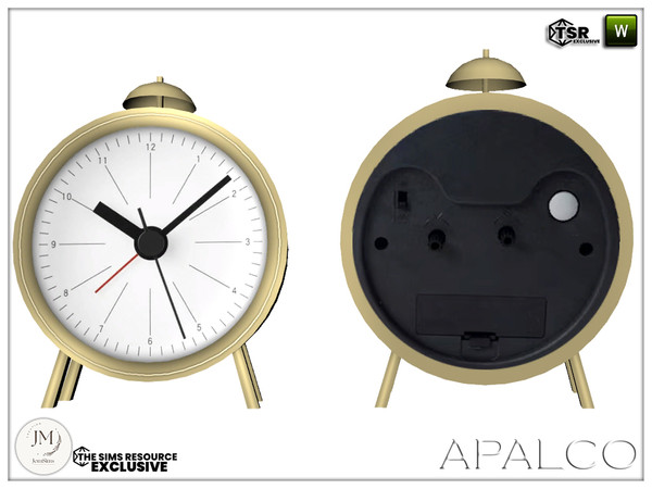 Sims 4 — Jomsims Apalco bedroom deco clock by jomsims — Bring luminous elegance into your Sims' home with the Apalco