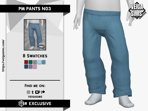 Sims 4 — PM PANTS N03 by David_Mtv2 — 8 swatches;