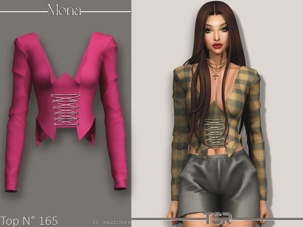Sims 4 — Top_165 by Mona — -New mesh-