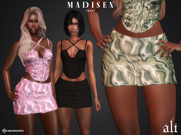 Sims 4 — MADISEN skirt by ali1 — Mini Skirt