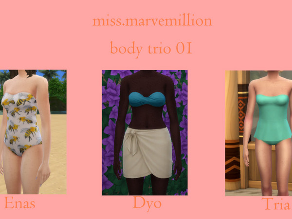 Sims 4 — miss.marvemillion dyo body.package by miss_marvemillion — three body presets available for female sims