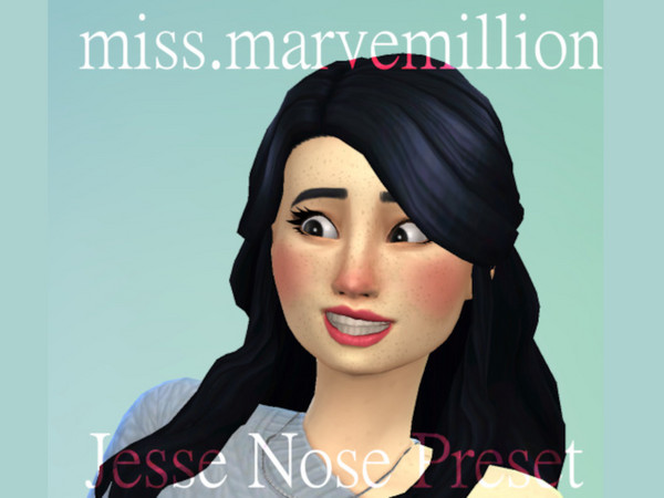 Sims 4 — jesse nose preset by miss_marvemillion — - Enabled for T-E, no toddler or child versions though