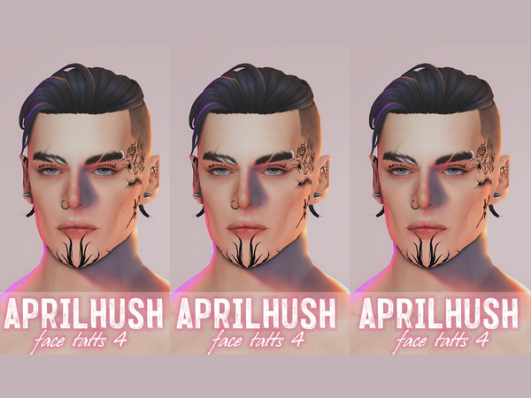 Sims 4 — [aprilhush] face tatts 4 by aprilhush — 26 options