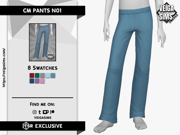 Sims 4 — CM PANTS N01 by David_Mtv2 — 8 swatches;