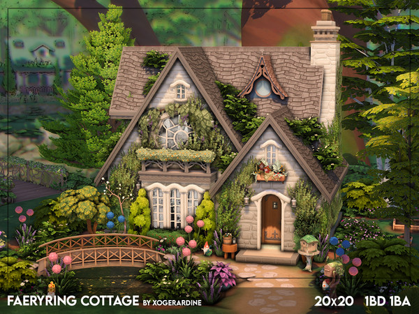 Sims 4 — Faeryring Cottage (NO CC) by xogerardine — First build with new expansion pack! It's absolutely whimsical to the