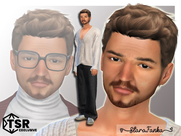 Sims 4 — Sim inspired by Pedro Pascal by starafanka — Sim inspired by actor Pedro Pascal