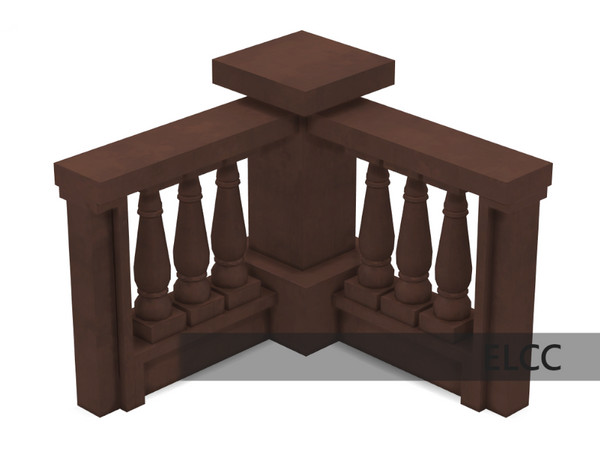 Sims 4 — Chateau Poolside Fence Corner by ELCC — Chateau Poolside Pool trim requires Courtyard Oasis Kit. Rest of the