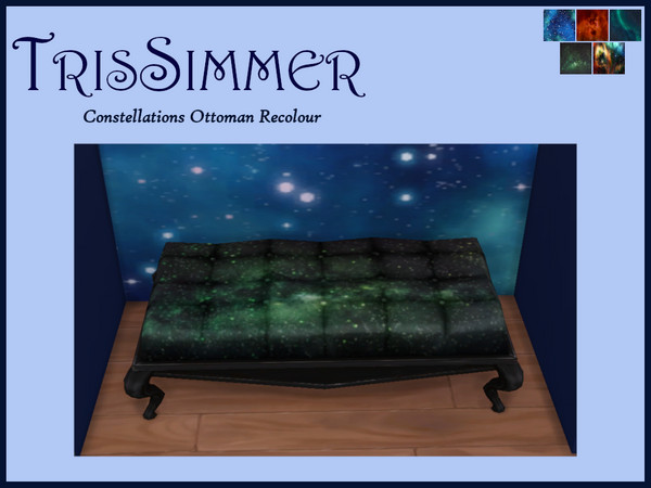 Sims 4 — Constellations Ottoman Recolour by TrisSims7 — Recolour of basegame Intimate Ottoman with constellation patterns