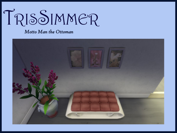 Sims 4 — Motto Man the Ottoman by TrisSims7 — You Otto take a seat, man.