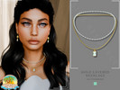 Sims 4 — Vacation Vibes- Gold Layered Necklace by Glitterberryfly — A summer necklace with pearls