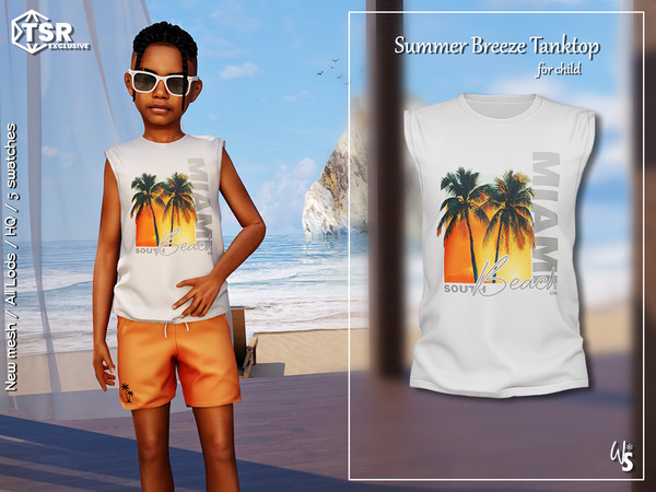 Sims 4 — SummerBreeze Tanktop for children by WisteriaSims — - FOR CHILDREN - NEW MESH - BOYS - Clothing Top Category