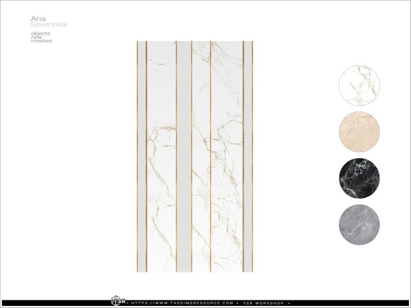Sims 4 — Aria - wall mirror panel MW by Severinka_ — A set of furniture and decor for the living room in the neoclasic