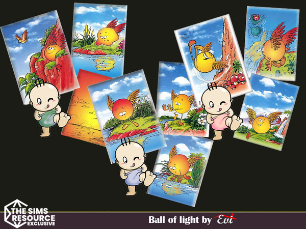 Sims 4 — Ball of light by evi — A number of different pics for kids room decorations which come from my book Ball of