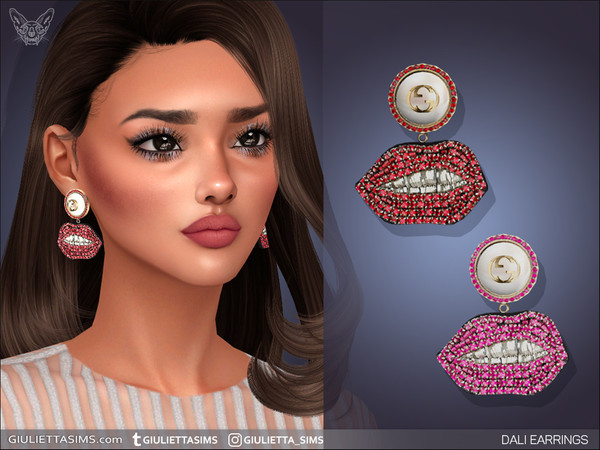 Sims 4 — Dali Earrings by feyona — My new earrings come in 2 colors and new mesh. Hope you like them. * For teens, young
