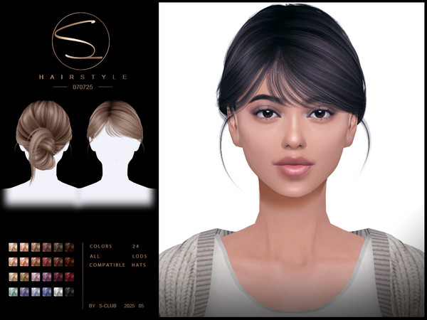 Sims 4 — S-Club_070725_ updo Hairstyle by S-Club — updo Hairstyle hope you like, thank you.