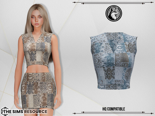 Sims 4 — Renna Set Top by ForLima — 4 Colors