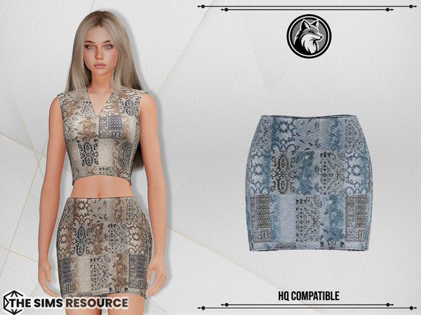 Sims 4 — Renna Set Skirt by ForLima — 4 Colors