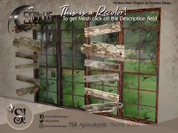 Sims 4 — Erebus Window - RECOLOR - REQUIRES MESH by SIMcredible! — recolor by SIMcredibledesigns.com available at TSR