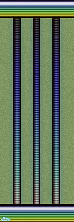 Sims 2 — Columns Two - Funky Blue - 5 by KittenKiss — Walls that zing! An intermatching set of walls (mix and match them