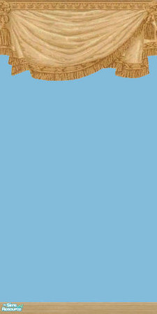 Sims 2 — NK Swags - Sky Blue by MoMama — An attractive tan swag on Sky Blue paint.