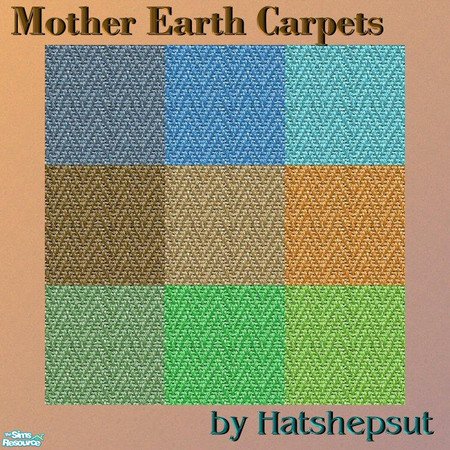 Sims 2 — Mother Earth Carpets by hatshepsut — A selection of natural coloured textured carpets.