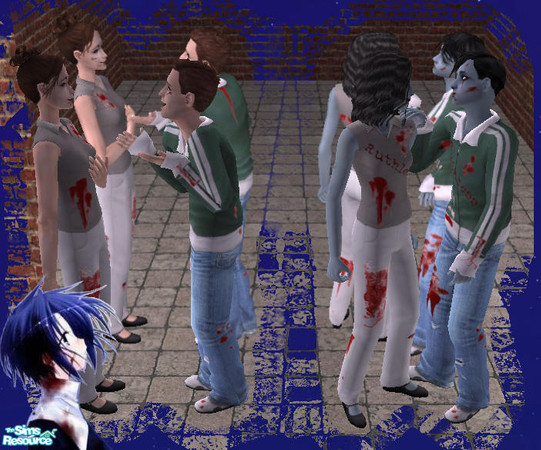 Sims 2 — Ruthless by Jenna_Black — Bloody clothes fore your unded or gothic Sims.