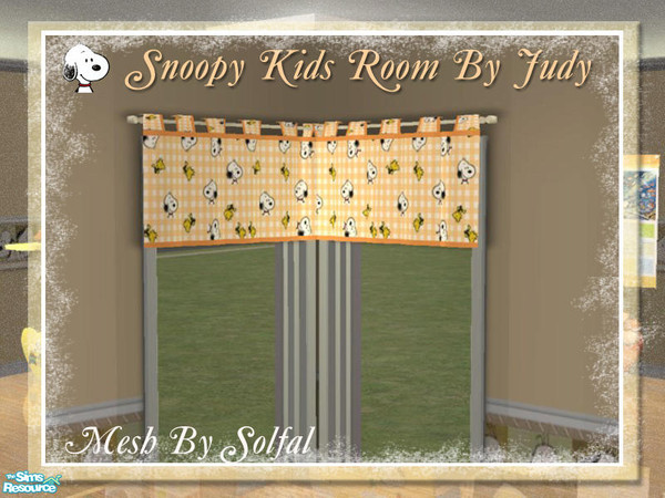 Sims 2 — Judy Snoopy Kids Room - Curtain 2 by judyhugsnoopy — Recolor Solfal Easter curtain. You must need to download