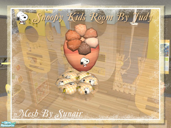 Sims 2 — Judy Snoopy Kids Room - Cushion by judyhugsnoopy — Recolor of Sunair CWS Kids Room A & B. You must need to