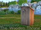 Sims 4 — The Wooden Throne - Retexture by SSNL2 — This is everyone's favorite rural toilet with an improved texture. - 10