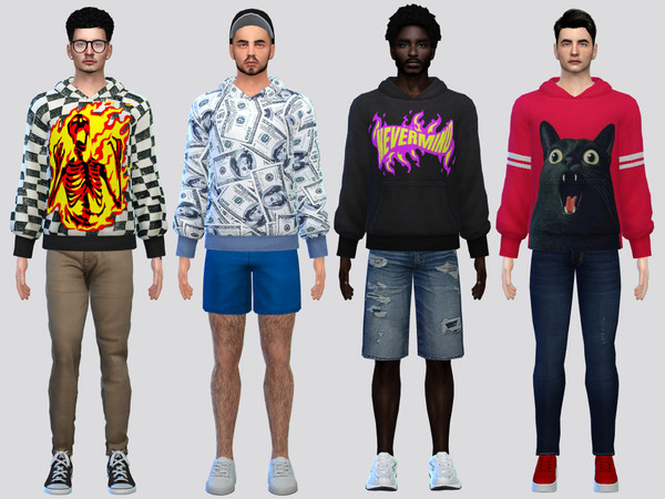 Sims 4 — Printed Sweatshirt by McLayneSims — TSR EXCLUSIVE