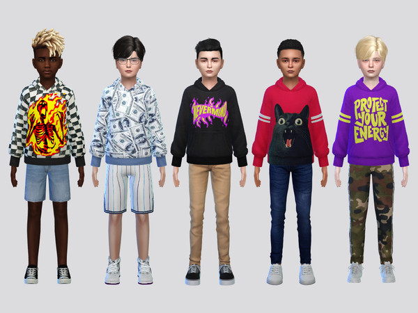 Sims 4 — Printed Sweatshirt Boys by McLayneSims — TSR EXCLUSIVE